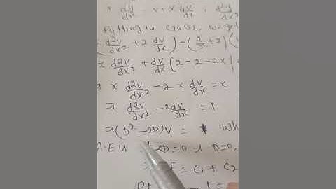 solving second order linear differential equation by changing the dependent variable