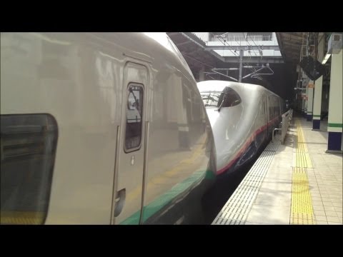山形新幹線E3系「つばさ」山形行き+東北新幹線E2系「やまびこ」仙台行き　大宮駅発車