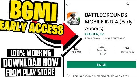 HOW TO DOWNLOAD BGMI EARLY ACCESS FROM PLAY STORE | DOWNLOAD LINK | BATTLEGROUND MOBILE INDIA