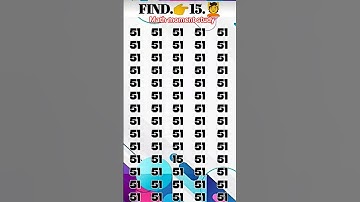 Find 👉 15 odd number puzzle 🧩 #quiz #quiztime #puzzle #iqtest #brainteasers #shortvideo #braingame