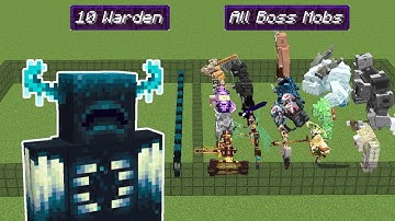 x10 warden vs all most powerful boss mobs | Minecraft Mob Battle