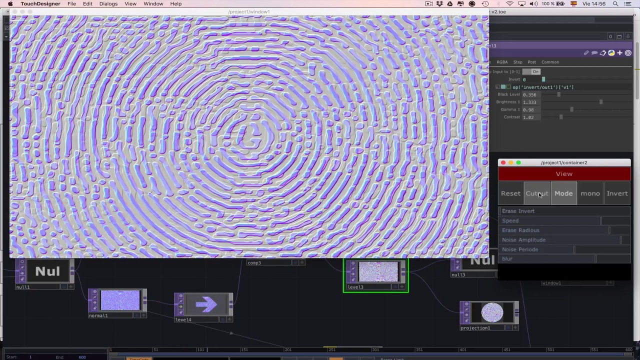 Touchdesigner Reaction Diffusion generator v2 test