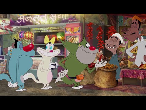 हिंदी Oggy and the Cockroaches 💞 भारत में ओगी 💞 Hindi Cartoons for Kids