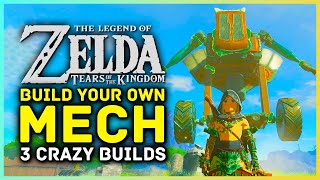 Zelda Tears Of The Kingdom 3 Crazy Builds | How To Build A Mech Building \& Zonai Device Guide