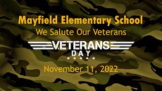 Mayfield Elementary Veterans Day 2022