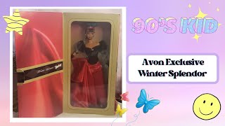 Vintage Doll Unboxing & Review - 1998 Avon Exclusive Winter Splendor Barbie - Doll Collector