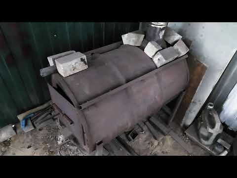 Печь из бочки 200 л.