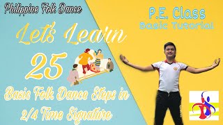 BASIC FOLK DANCE STEPS IN 2/4 Time Signature | Demonstration Video || Bryl Caballero