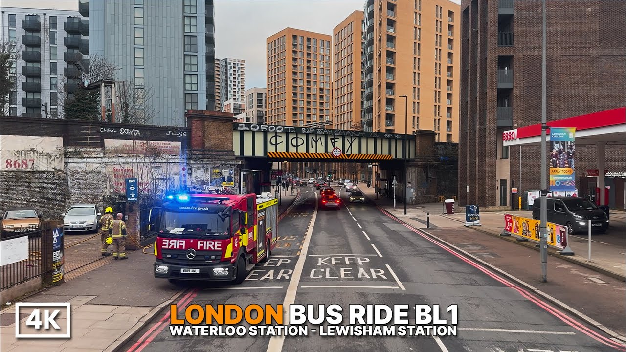 New Express Bus in London: Superloop BL1 | Waterloo to Lewisham POV | 4K HDR