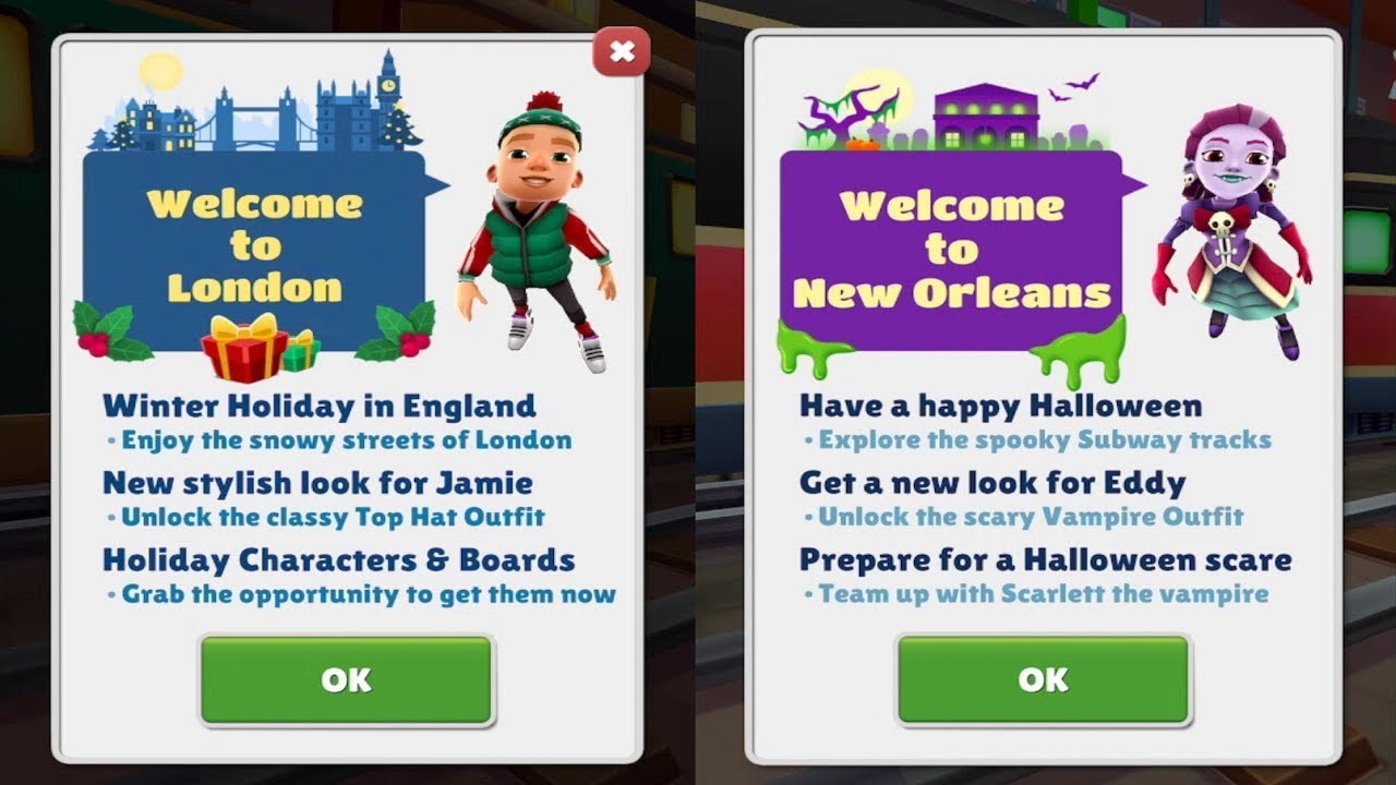 Subway Surfers: London VS New Orleans Gameplay