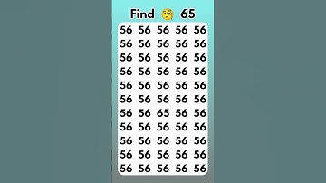 Find the odd number 65 #shorts #youtubeshorts #oddoneout