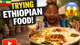 Trying #EthiopianFood for FIRST TIME!!!. 