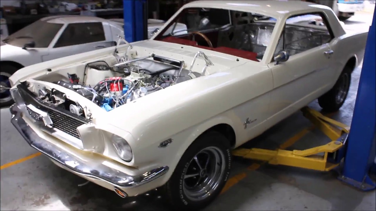 1966 Mustang, first start up following rebuild. 