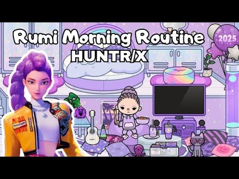 Rumi Morning Routine 💜😈 | HUNTR/X K-POP Demon Hunters | Toca Boca World ...