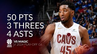 Donovan Mitchell 50 pts 3 threes 4 asts vs Magic 2024 PO G6