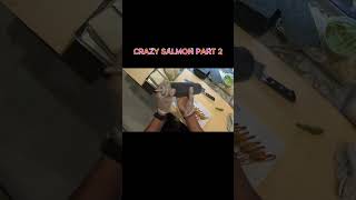 crazy salmon part2 #sushi #sushilovers #sushichef#viral #reelsviral #explorepage #fyp #trending