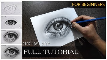 Realistic eye drawing | realistic eye tutorial for beginners in HINDI | Step by Step Tutorial #eyes