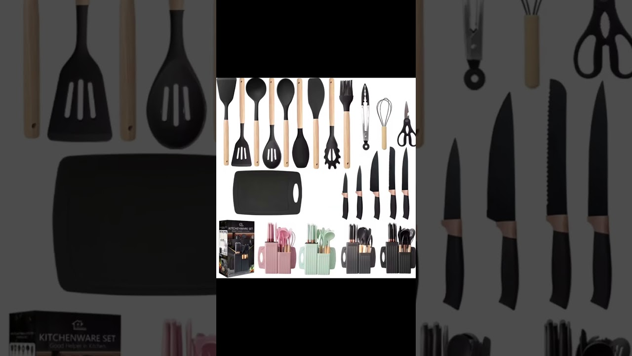 Ensemble 19 Pièces De Couteaux Et Matériel De Cuisine