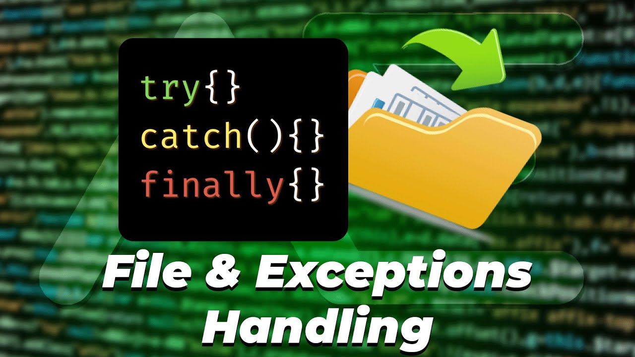File & Exception Handling in JAVA || الملفات و معالجة الاخطاء في جافا ...