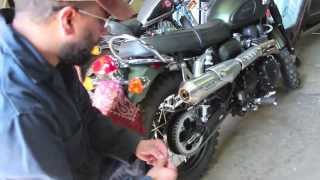 Triumph Scrambler - Arrow Exhaust 2 Into 1 Baffle Removal