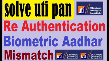 How to solve csc uti pan re authentication | biometric objection | aadhar mismatch