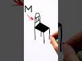 easy chair drawing | how to draw chair with letter M | kursi ki drawing | कुर्सी की ड्राइंग