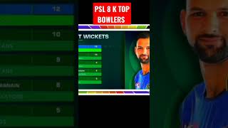 HBL PSL 8 K TOP BOWLERS | Ahsan Allah on top | Multan sultan bowlers on top #hblpsl8#shorts #cricket