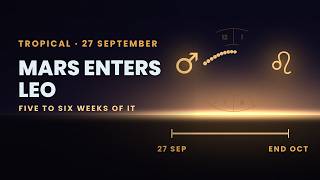 Mars Enters Leo — 27 September (Tropical Zodiac) | What Changes for Five to Six Weeks