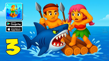 Raft Survivors - Gameplay Walkthrough Part 3 - Building Sea Raft And Survive! (iOS, Android)