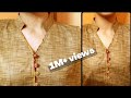 Very Easy Half Collar with V Placket Cutting and Stitching / For Beginners / DIY