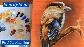 How to PAINT a BIRD Step By Step | OIL PAINTING