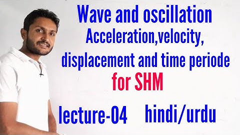 displacement velocity and acceleration in shm