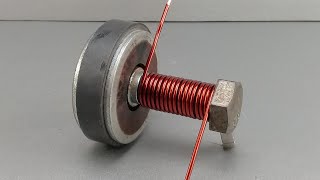 How To Make Free Electricity From Bolt Use Magnet Speaker