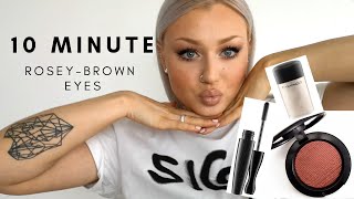 GORGEOUS ROSEY-BROWN EYELOOK IN 10 MINUTES!