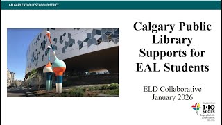 ELD Collaborative: Calgary Public Library Services for English Language Learners