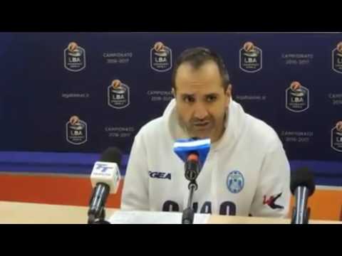 Coach Di Carlo - sala stampa Brescia-Orlandina