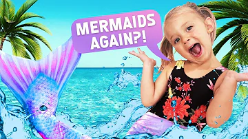 IVY TURNS INTO A MERMAID!! Dad & Levi BABYSITTERS!