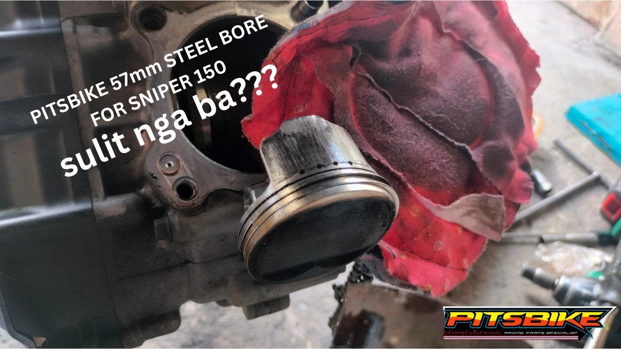 PITSBIKE 57mm STEEL BORE FOR SNIPER 150 REVIEW 2023