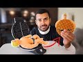 EXPERIMENT WAFFLE IRON VS STRETCH ARMSTRONG *HE CAME OUT DISGUSTING* 😖😂