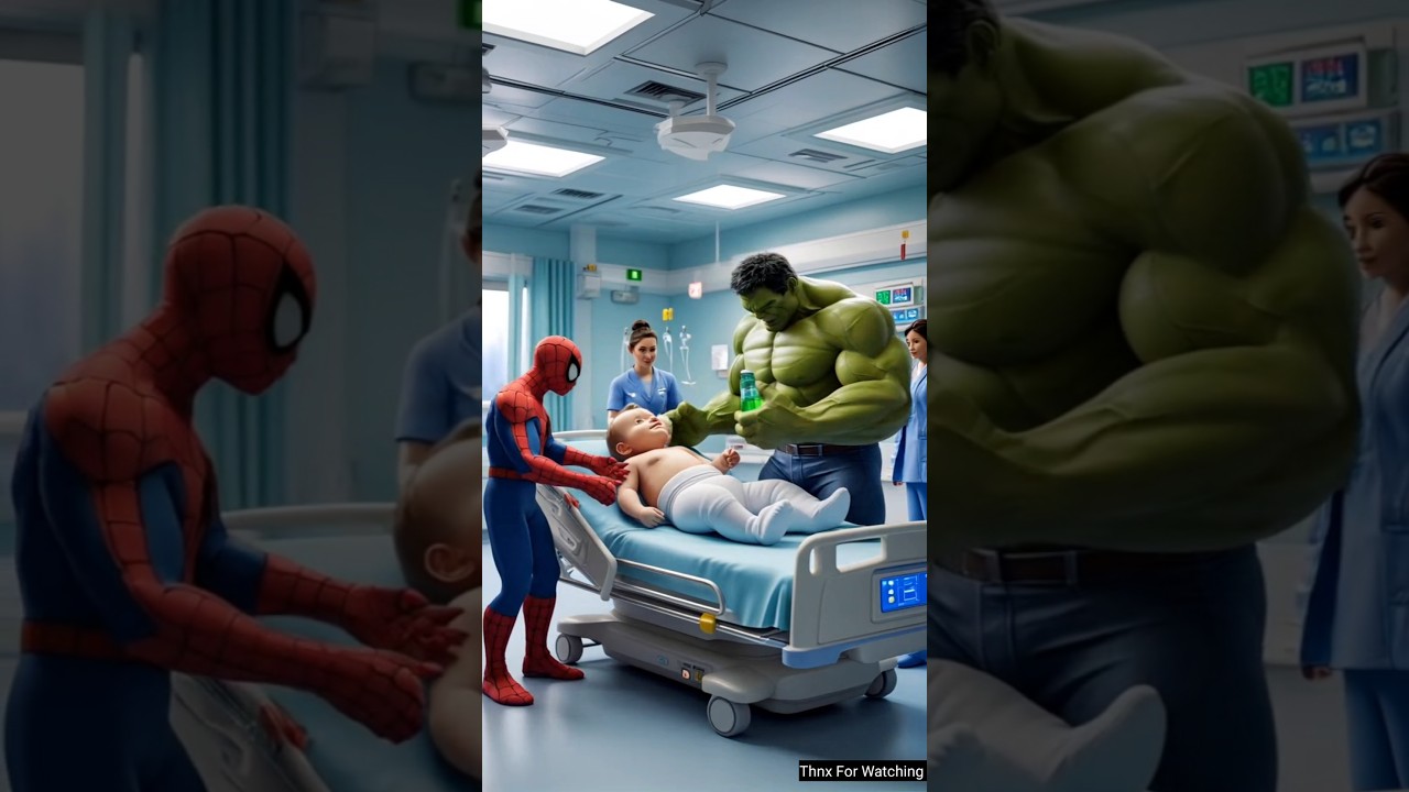 "The Kid Turned into a Monster! Then Came Spider-Man and Uncle Hulk | #shorts #ai #aivideo