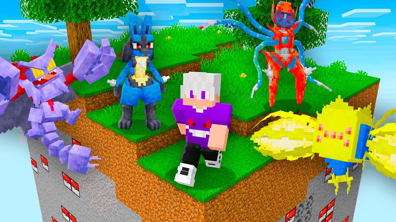 SOBREVIVENDO em UM CHUNK no MINECRAFT COBBLEMON!