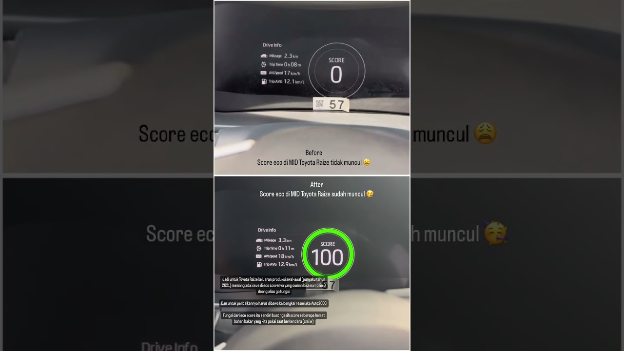 Akhirnya ECO score di MID Toyota Raize sudah bisa muncul