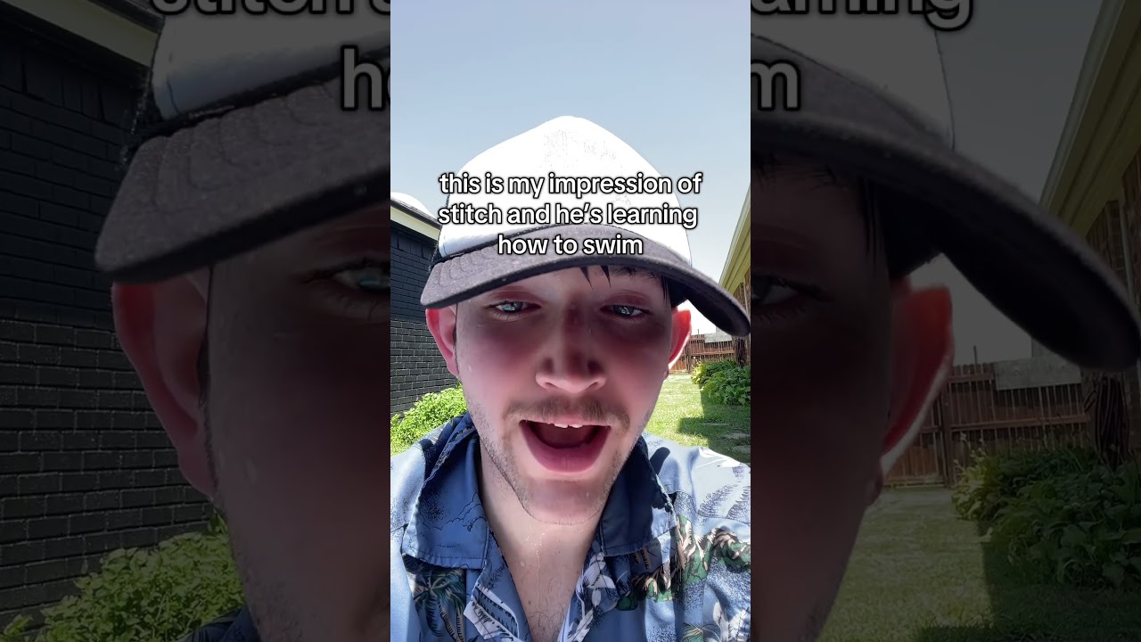 stitch learns how to swim 