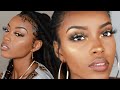 SMOKEY GOLD GLITTER CUT CREASE FOR HOODED EYES  | Slim Reshae