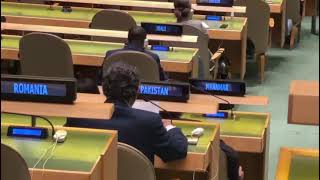 Pakistan's Ambassador to United Nation Muneer Akram In UN Session