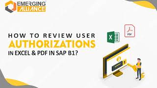 How to review user authorizations in Excel and PDF in SAP Business One?
