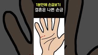 결혼운 나쁜 손금! 지금 손바닥을 펼쳐서 이곳을 확인해보세요!