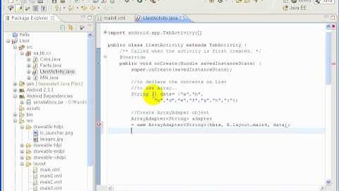How To create a tabbed the TabHost.