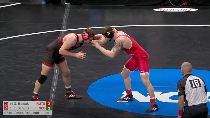 197lbs Eric Schultz (Nebraska) vs Greg Bulsak (Rut...