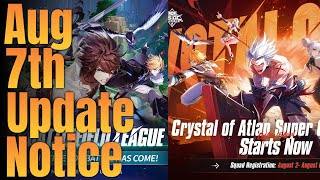 New PVP Seasons Begin | August 7th Update Notice | Crystal Of Atlan @kronokatastrophy